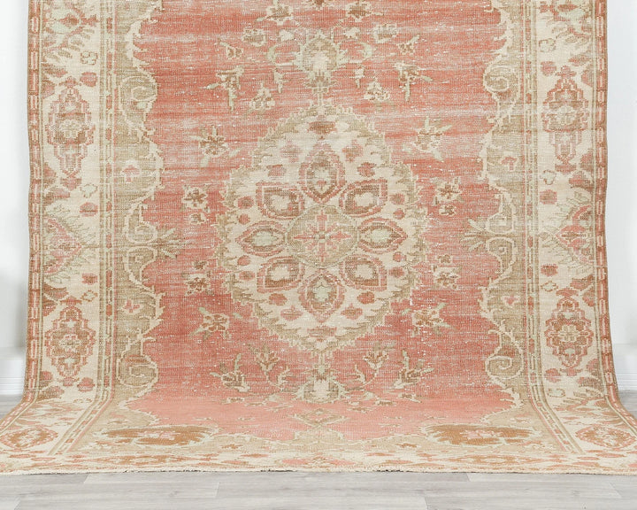 Multicolor Turkish Oushak Rug 6'5" x 9'4" Hand-Knotted | No. VR36825