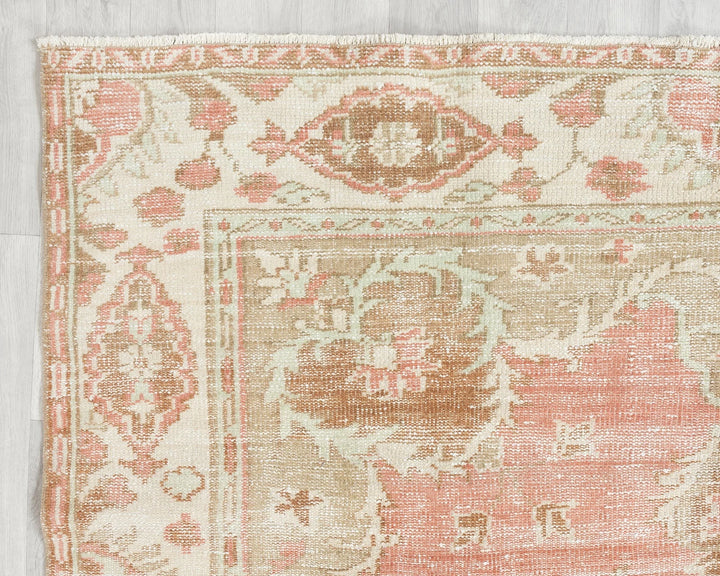 Multicolor Turkish Oushak Rug 6'5" x 9'4" Hand-Knotted | No. VR36825