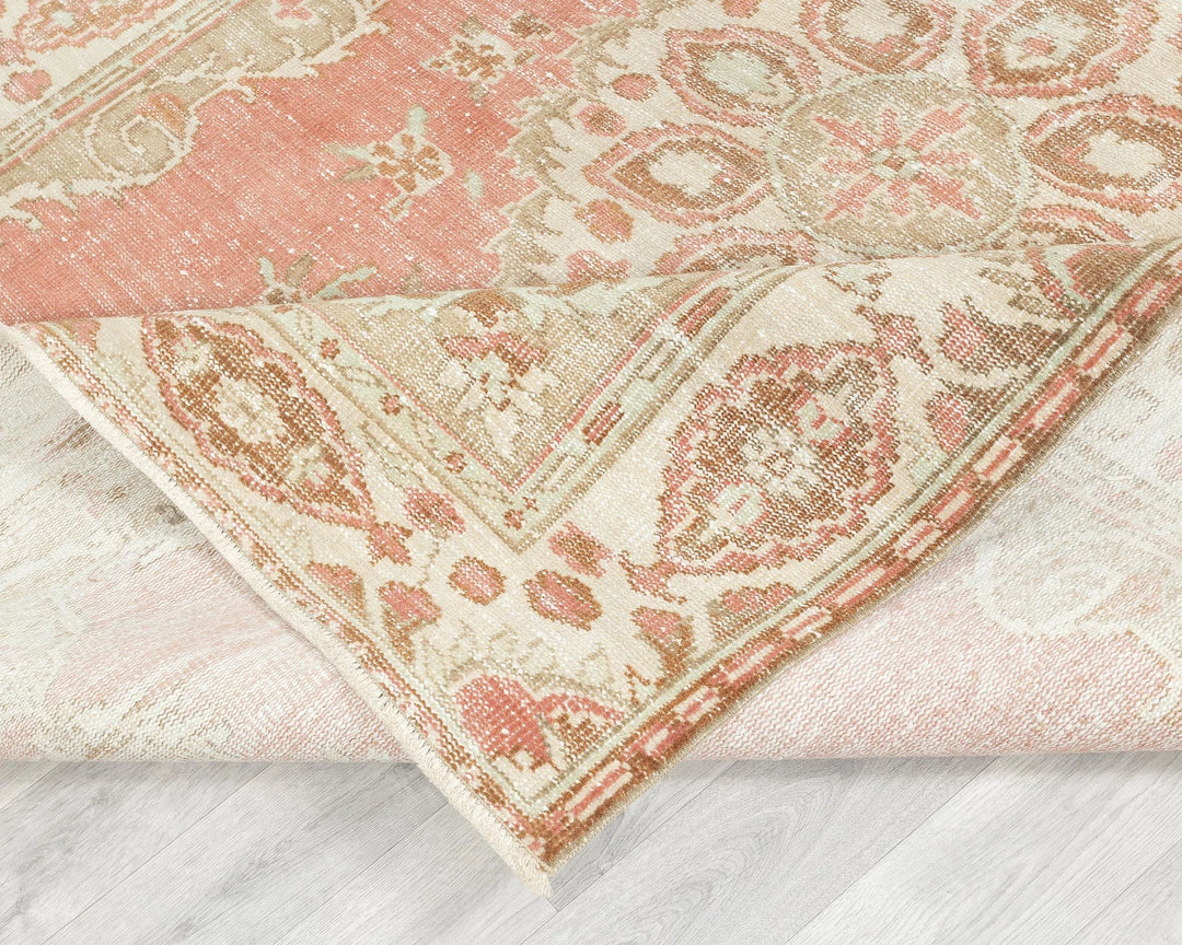 Multicolor Turkish Oushak Rug 6'5" x 9'4" Hand-Knotted | No. VR36825