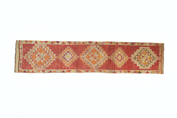 Multicolor Turkish Oushak Rug 2'6" x 12'6" Hand-Knotted | No. VR36856