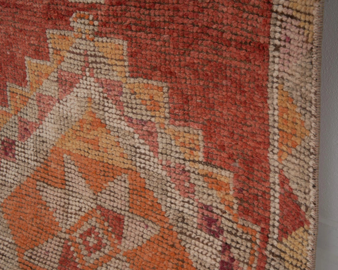 Multicolor Turkish Oushak Rug 2'6" x 12'6" Hand-Knotted | No. VR36856