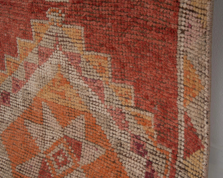 Multicolor Turkish Oushak Rug 2'6" x 12'6" Hand-Knotted | No. VR36856