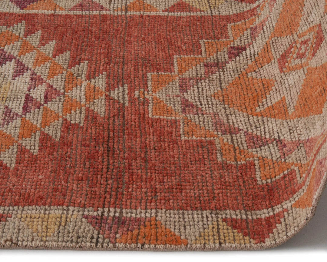 Multicolor Turkish Oushak Rug 2'6" x 12'6" Hand-Knotted | No. VR36856