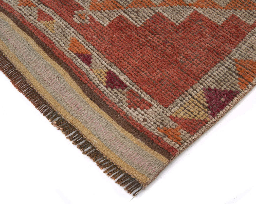 Multicolor Turkish Oushak Rug 2'6" x 12'6" Hand-Knotted | No. VR36856
