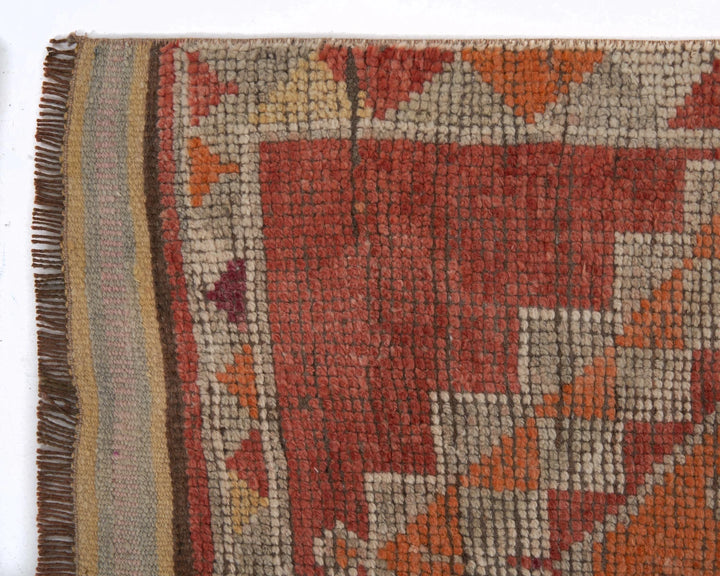 Multicolor Turkish Oushak Rug 2'6" x 12'6" Hand-Knotted | No. VR36856