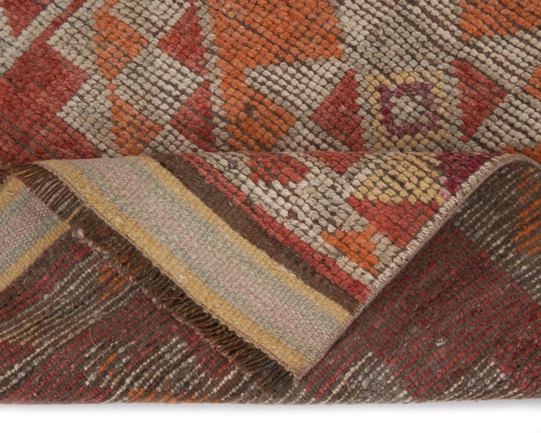 Multicolor Turkish Oushak Rug 2'6" x 12'6" Hand-Knotted | No. VR36856