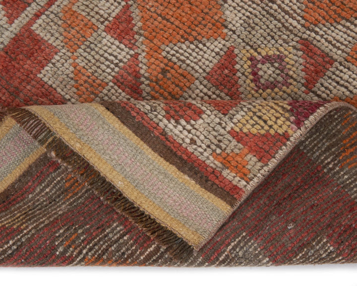 Multicolor Turkish Oushak Rug 2'6" x 12'6" Hand-Knotted | No. VR36856