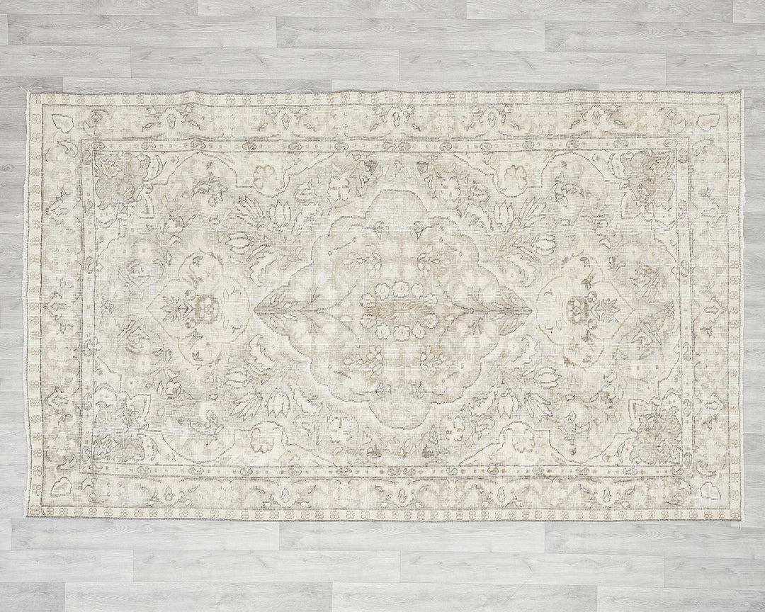Multicolor Turkish Oushak Rug 5' 7" x 8' 10" Hand-Knotted | No. VR36862