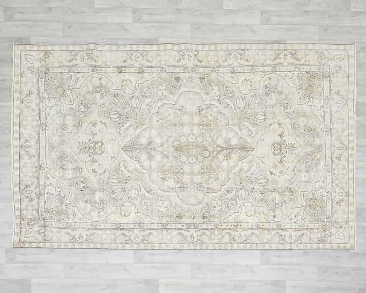 Multicolor Turkish Oushak Rug 5' 7" x 8' 10" Hand-Knotted | No. VR36862