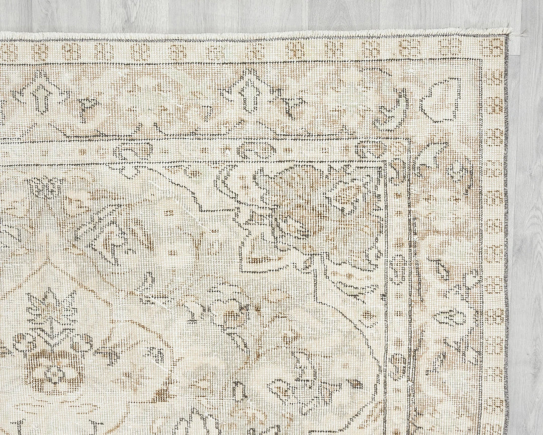 Multicolor Turkish Oushak Rug 5' 7" x 8' 10" Hand-Knotted | No. VR36862