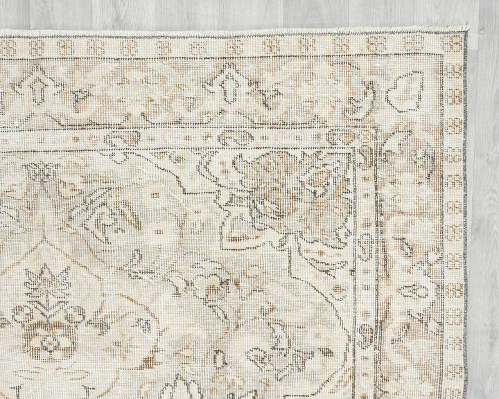 Multicolor Turkish Oushak Rug 5' 7" x 8' 10" Hand-Knotted | No. VR36862