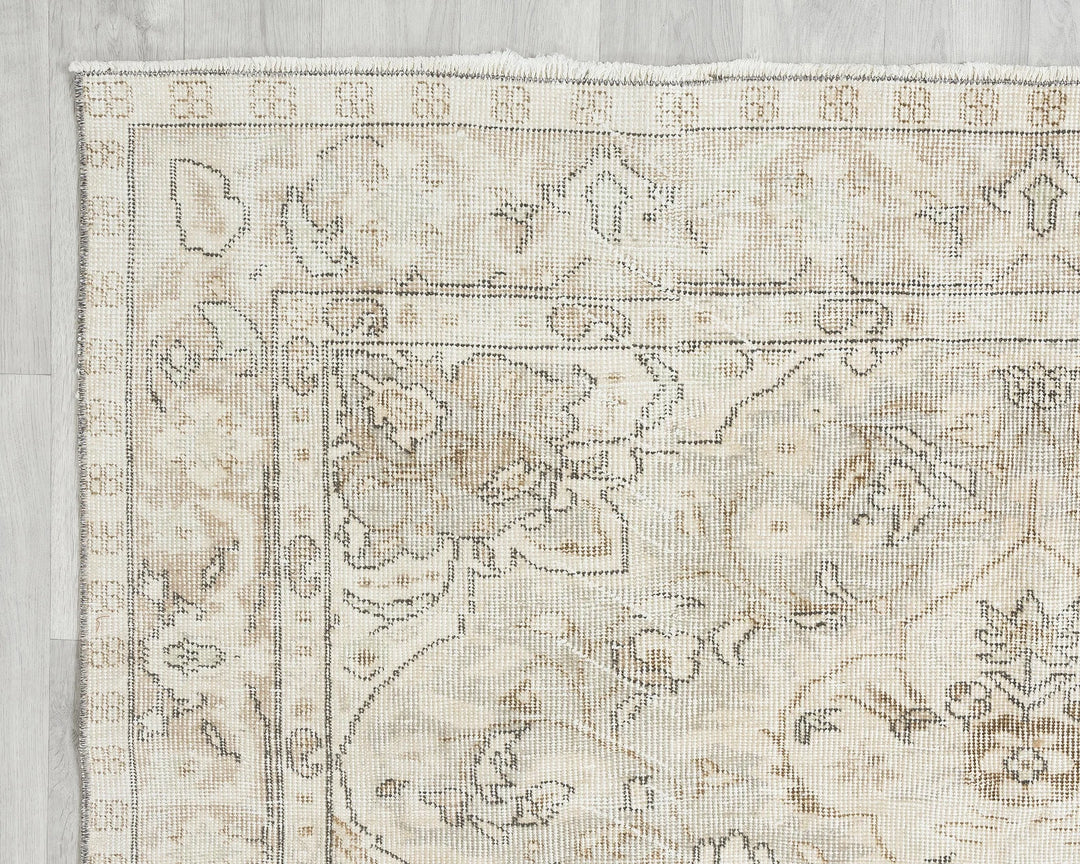 Multicolor Turkish Oushak Rug 5' 7" x 8' 10" Hand-Knotted | No. VR36862