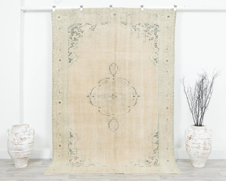 Multicolor Turkish Oushak Rug 5' 4" x 8' 4" Hand-Knotted | No. VR36894