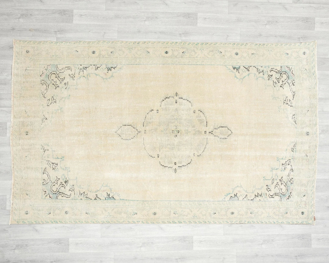 Multicolor Turkish Oushak Rug 5' 4" x 8' 4" Hand-Knotted | No. VR36894