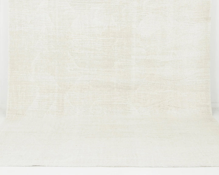 White Turkish Kilim Rug 8' 4" x 10' 11" Flat-Weave | No. VR36973