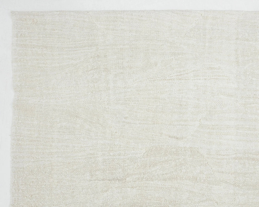 White Turkish Kilim Rug 8' 4" x 10' 11" Flat-Weave | No. VR36973