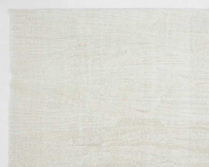White Turkish Kilim Rug 8' 4" x 10' 11" Flat-Weave | No. VR36973