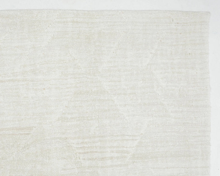 White Turkish Kilim Rug 8' 4" x 10' 11" Flat-Weave | No. VR36973