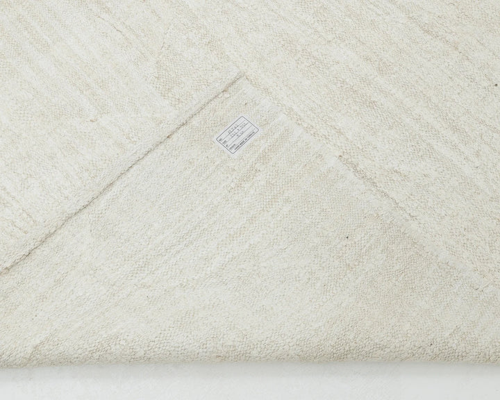 White Turkish Kilim Rug 8' 4" x 10' 11" Flat-Weave | No. VR36973