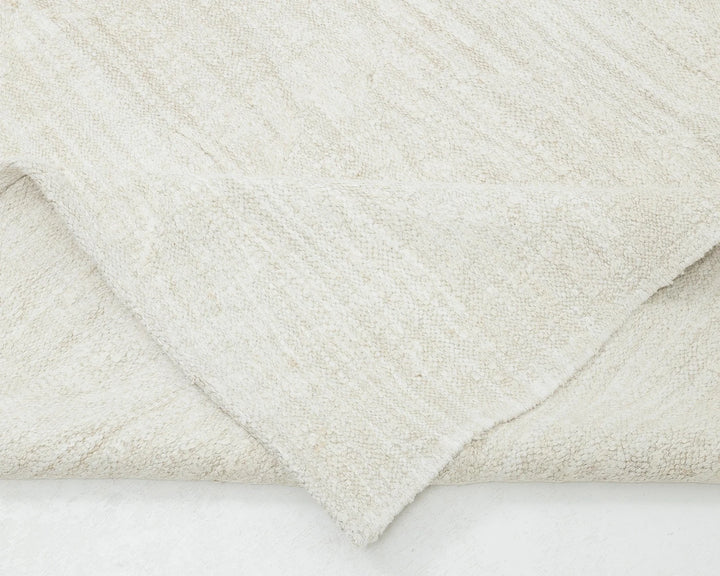 White Turkish Kilim Rug 8' 4" x 10' 11" Flat-Weave | No. VR36973