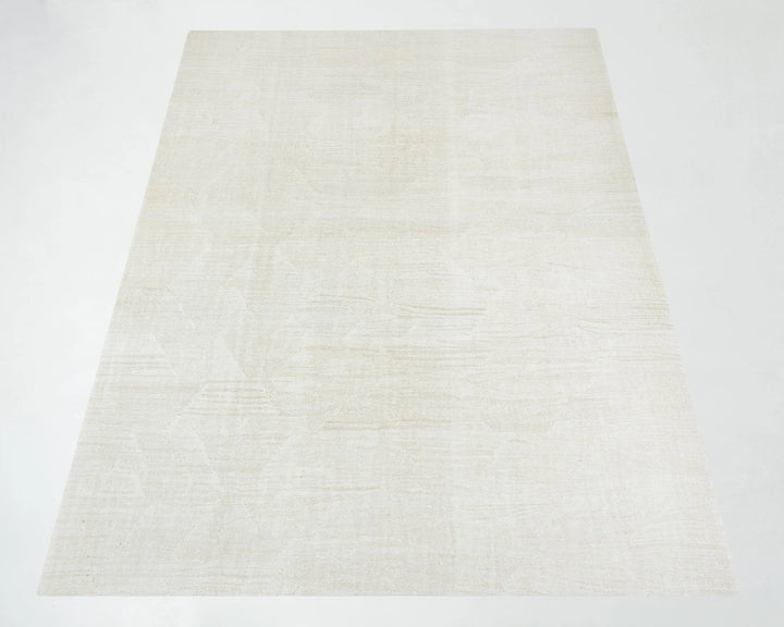 White Turkish Kilim Rug 8' 4" x 10' 11" Flat-Weave | No. VR36973