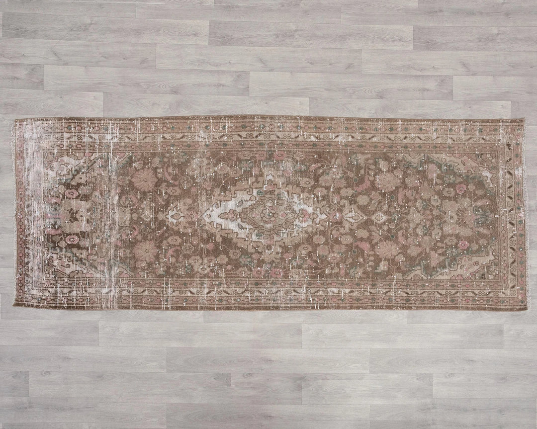 Multicolor Turkish Oushak Rug 3' 2" x 9' 9" Hand-Knotted | No. VR37035