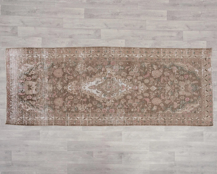 Multicolor Turkish Oushak Rug 3' 2" x 9' 9" Hand-Knotted | No. VR37035