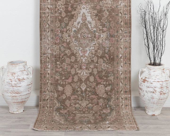 Multicolor Turkish Oushak Rug 3' 2" x 9' 9" Hand-Knotted | No. VR37035