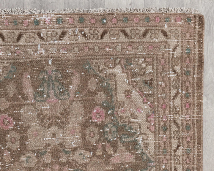 Multicolor Turkish Oushak Rug 3' 2" x 9' 9" Hand-Knotted | No. VR37035
