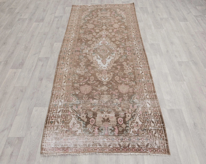 Multicolor Turkish Oushak Rug 3' 2" x 9' 9" Hand-Knotted | No. VR37035
