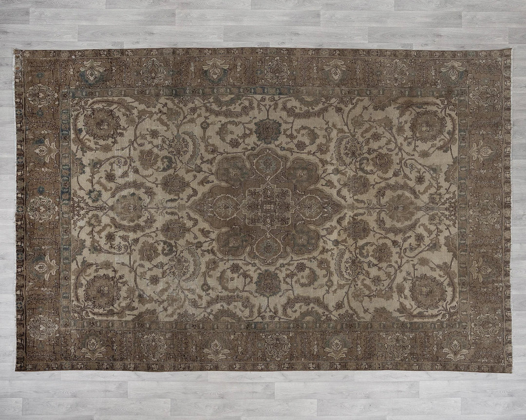 Multicolor Turkish Oushak Rug 8' 1" x 11' 2" Hand-Knotted | No. VR37235