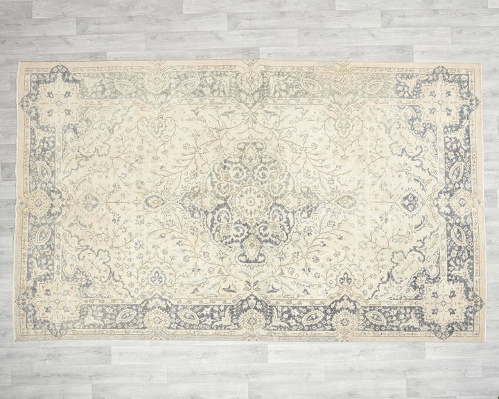 Multicolor Turkish Oushak Rug 6'3" x 9'10" Hand-Knotted | No. VR37251