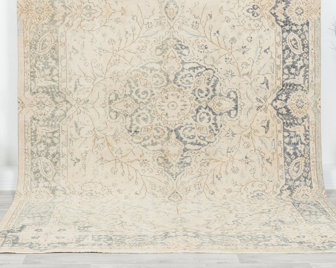 Multicolor Turkish Oushak Rug 6'3" x 9'10" Hand-Knotted | No. VR37251