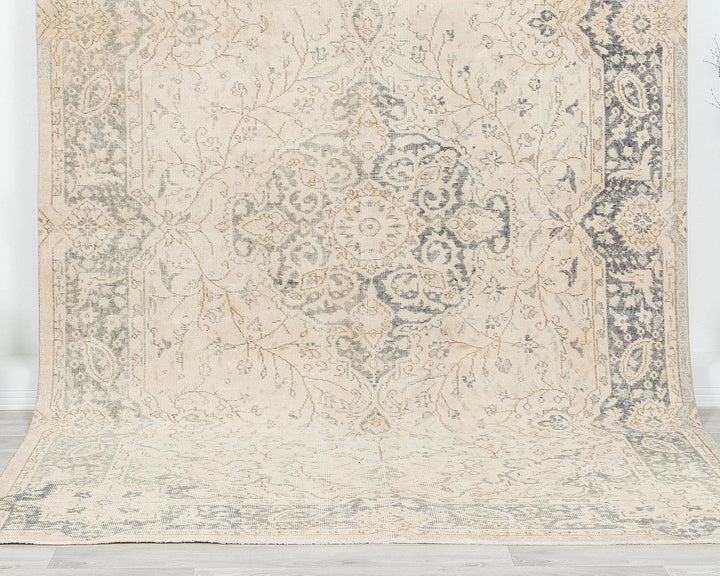 Multicolor Turkish Oushak Rug 6'3" x 9'10" Hand-Knotted | No. VR37251