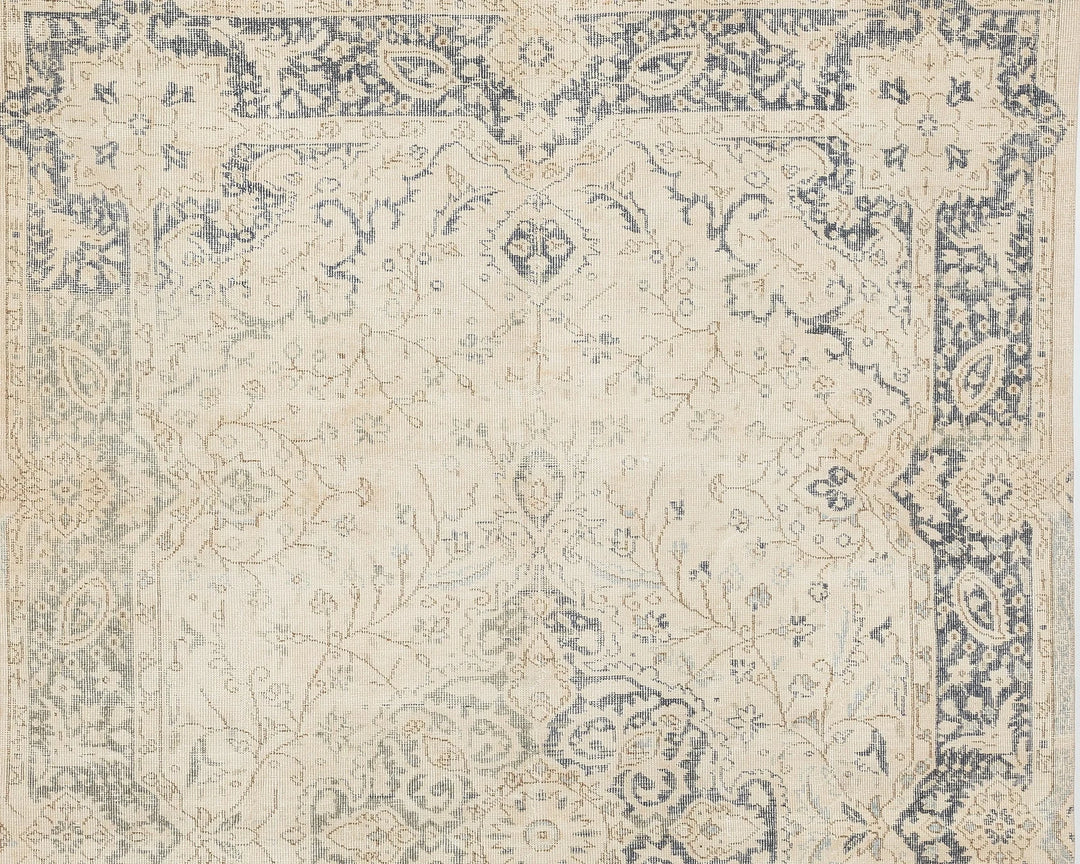 Multicolor Turkish Oushak Rug 6'3" x 9'10" Hand-Knotted | No. VR37251