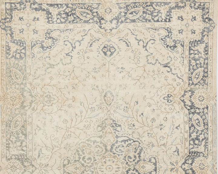 Multicolor Turkish Oushak Rug 6'3" x 9'10" Hand-Knotted | No. VR37251