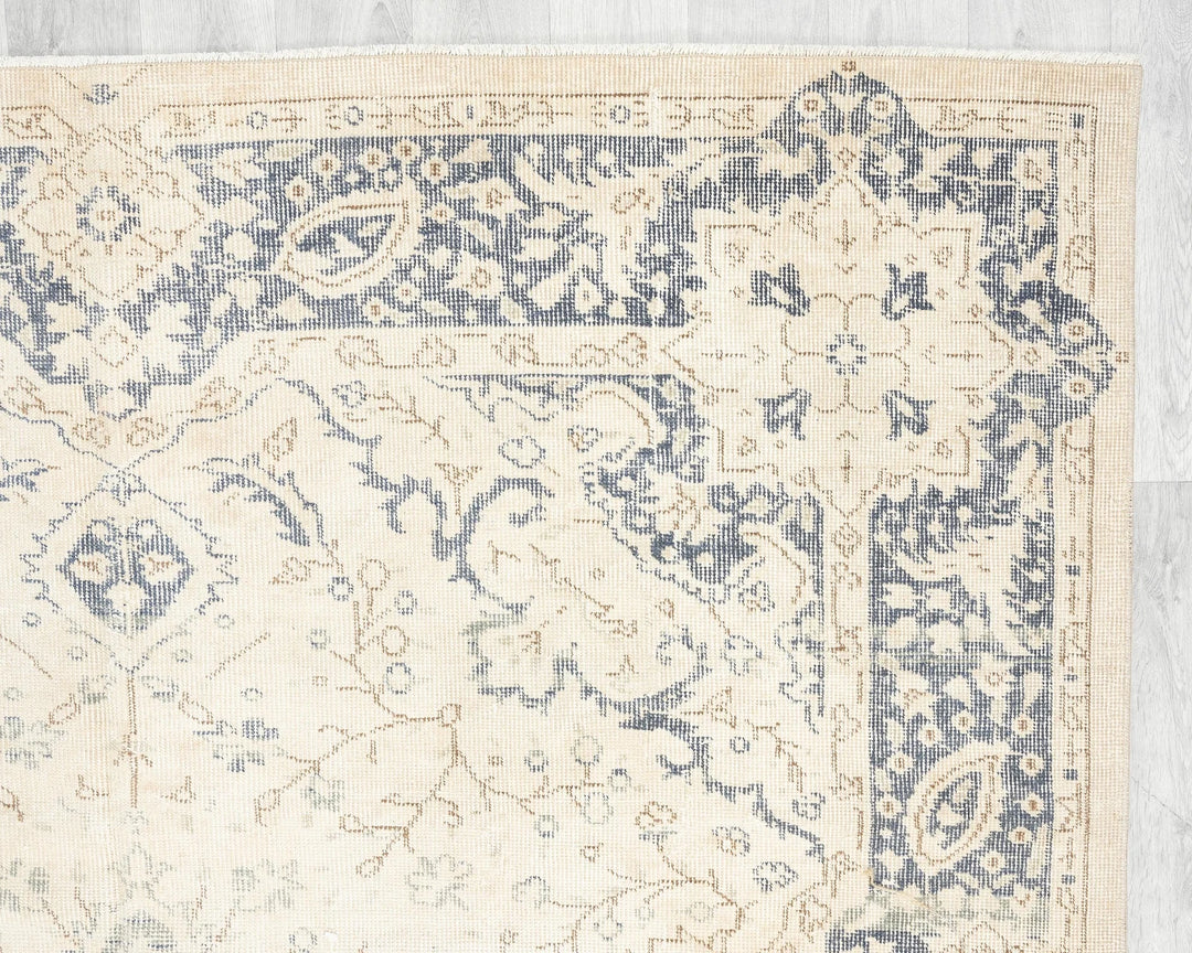 Multicolor Turkish Oushak Rug 6'3" x 9'10" Hand-Knotted | No. VR37251