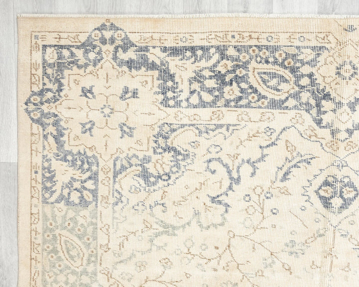 Multicolor Turkish Oushak Rug 6'3" x 9'10" Hand-Knotted | No. VR37251