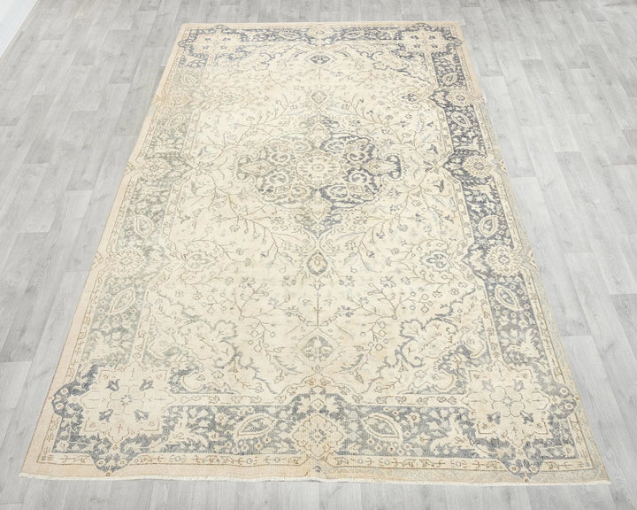 Multicolor Turkish Oushak Rug 6'3" x 9'10" Hand-Knotted | No. VR37251