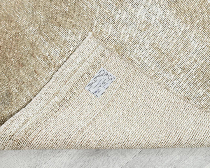 Beige Turkish Oushak Rug 3' x 11' 6" Hand-Knotted | No. VR37291