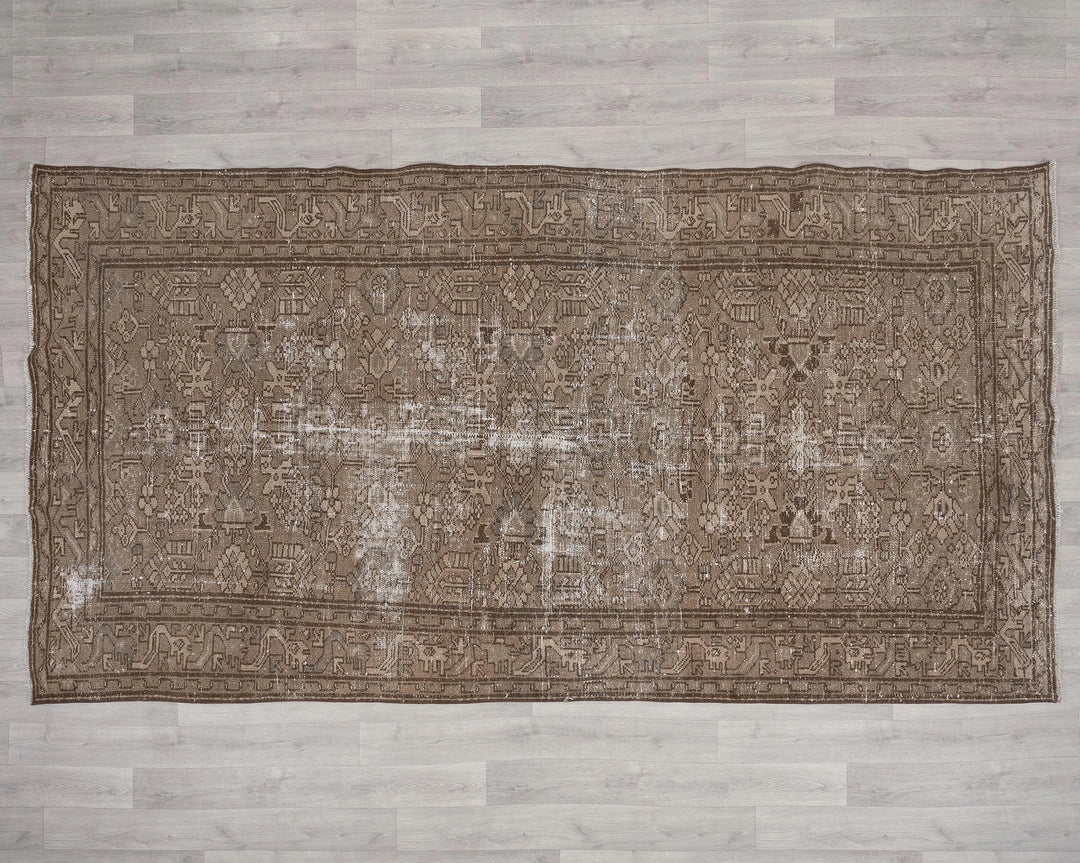 Multicolor Turkish Oushak Rug 5' 3" x 9' 5" Hand-Knotted | No. VR37451