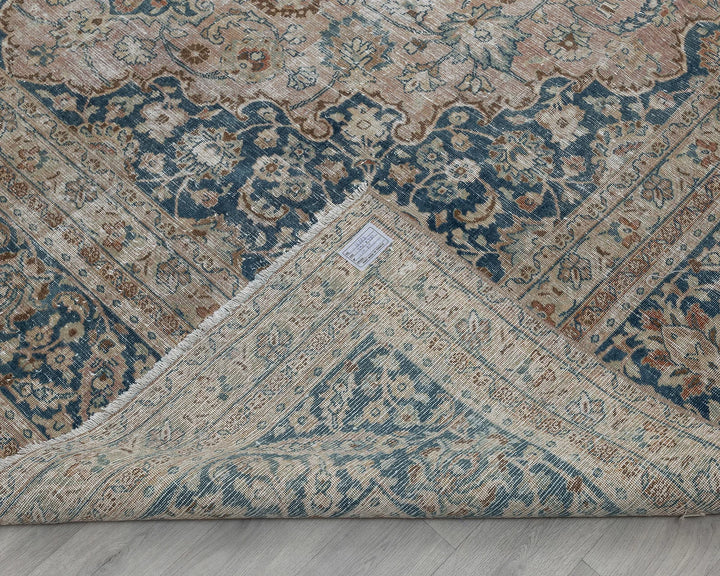 Multicolor Turkish Oushak Rug 9' 6" x 12' 2" Hand-Knotted border