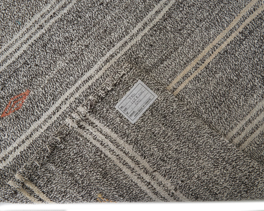 Gray Kilim Rug 7' 1" x 8' 4" | No. VR37535