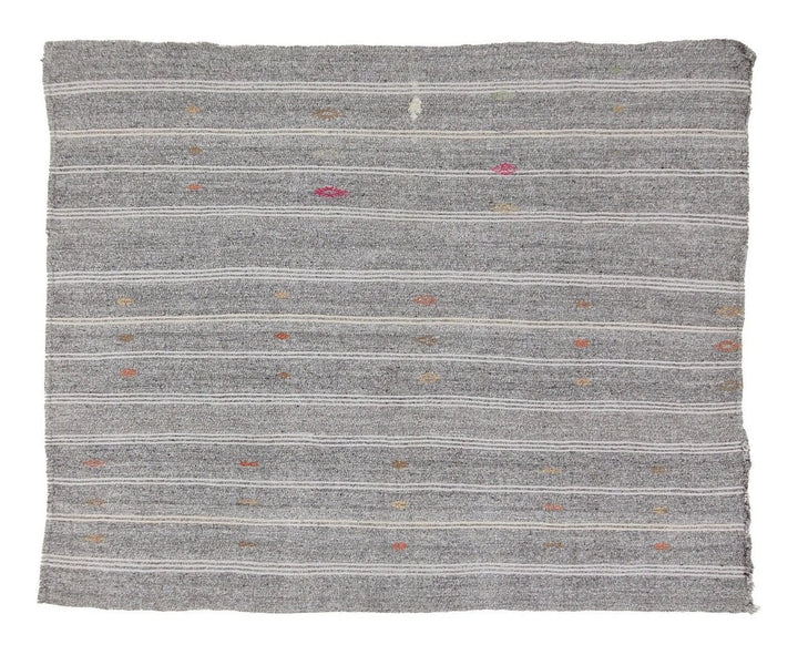 Gray Kilim Rug 7' 1" x 8' 4" | No. VR37535