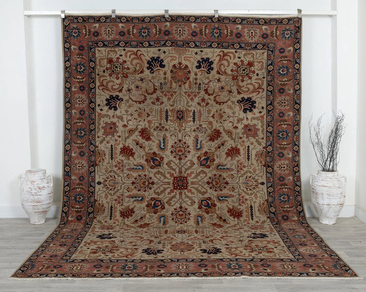 Multicolor Turkish Oushak Rug 8' x 11' Hand-Knotted