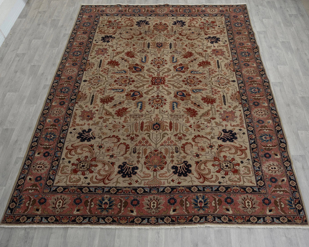 Multicolor Turkish Oushak Rug 8' x 11' Hand-Knotted view 9