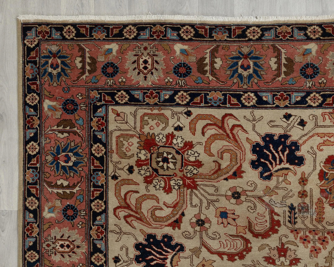 Multicolor Turkish Oushak Rug 8' x 11' Hand-Knotted border