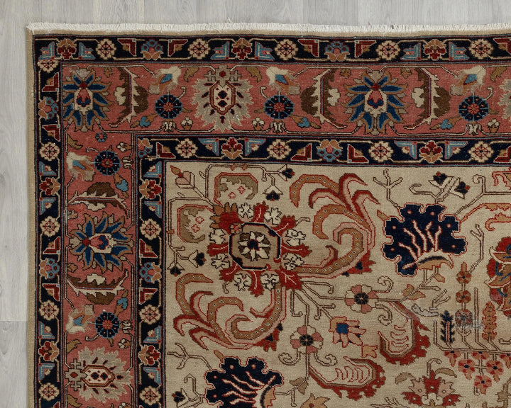 Multicolor Turkish Oushak Rug 8' x 11' Hand-Knotted border