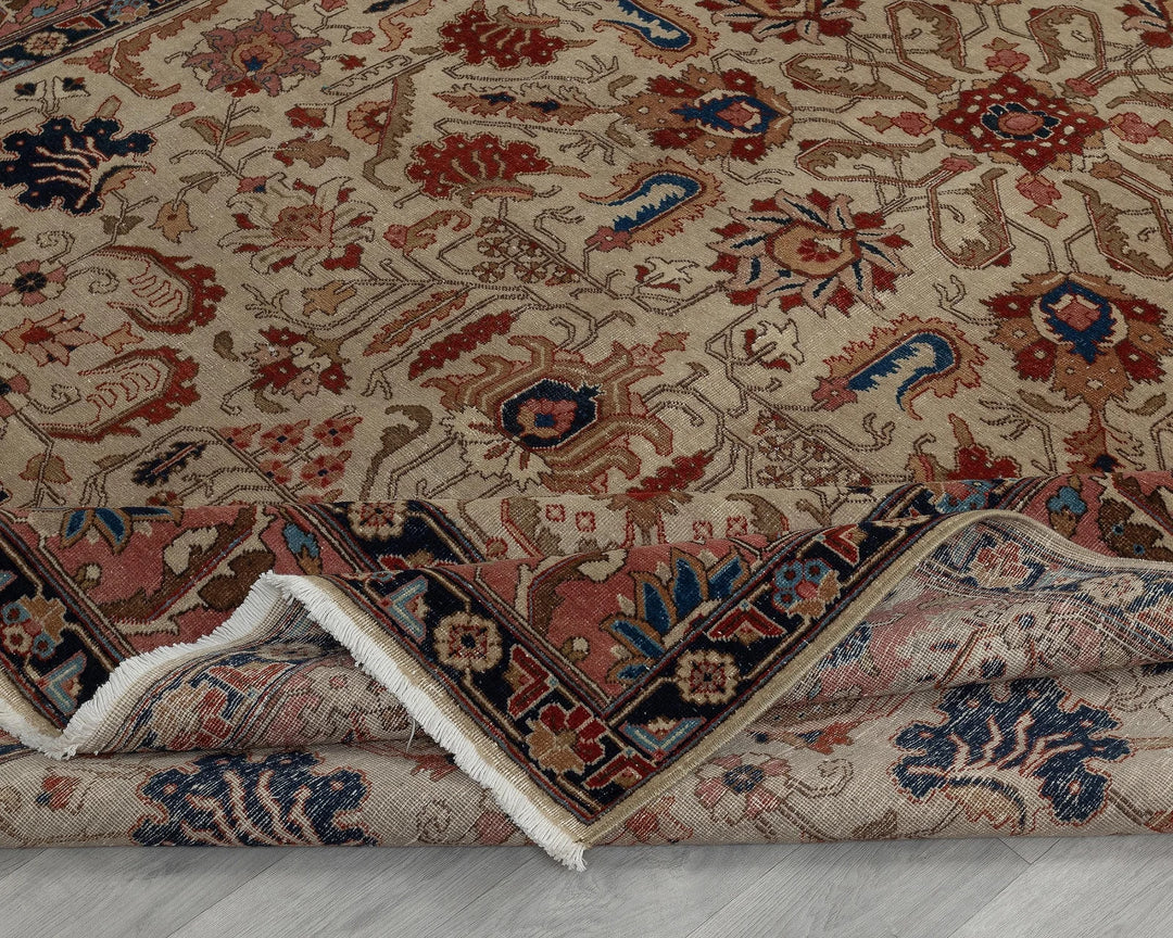 Multicolor Turkish Oushak Rug 8' x 11' Hand-Knotted field