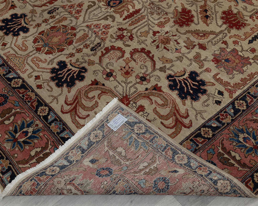 Multicolor Turkish Oushak Rug 8' x 11' Hand-Knotted texture